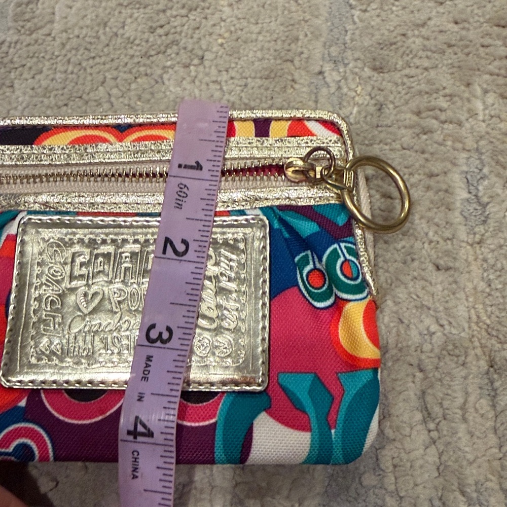 COACH POPPY COLECCIÓN WRISTLET wallet GUC - Picture 6 of 7